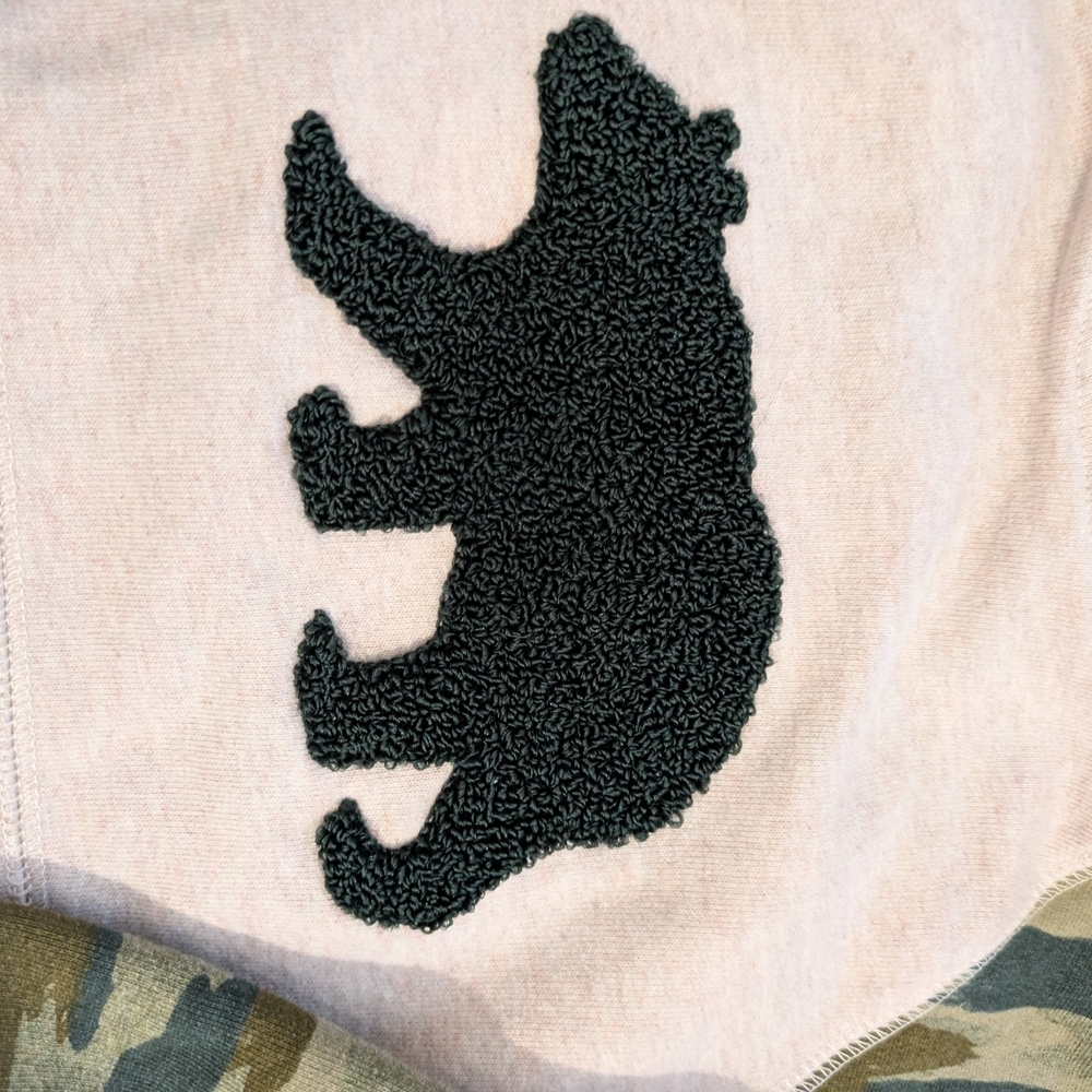 Hatley Kids Camo Sleeve Bear Hoodie - Picture 3 of 4
